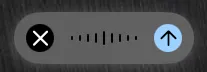 Gemini's recording indicator showing that dictation is active — the visual confirmation that Gemini is listening.